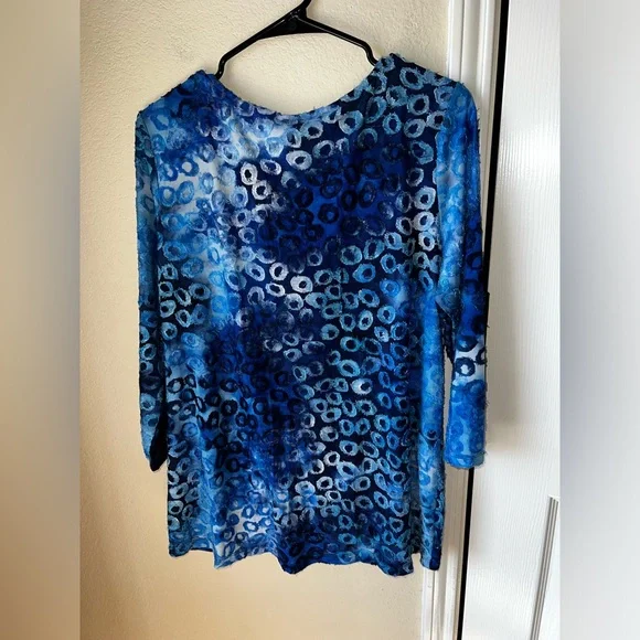 Ruby Rd. Blue Blouse - Picture 3 of 3